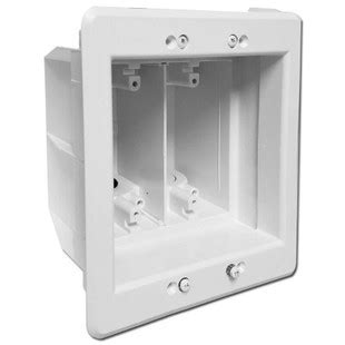 recessed electrical box for deep outlets & cables 2-gang|recessed electrical outlet for refrigerator.